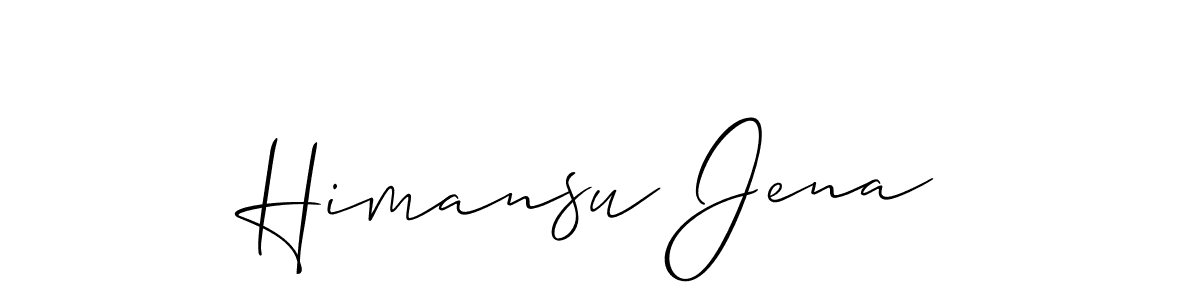 Make a beautiful signature design for name Himansu Jena. With this signature (Allison_Script) style, you can create a handwritten signature for free. Himansu Jena signature style 2 images and pictures png