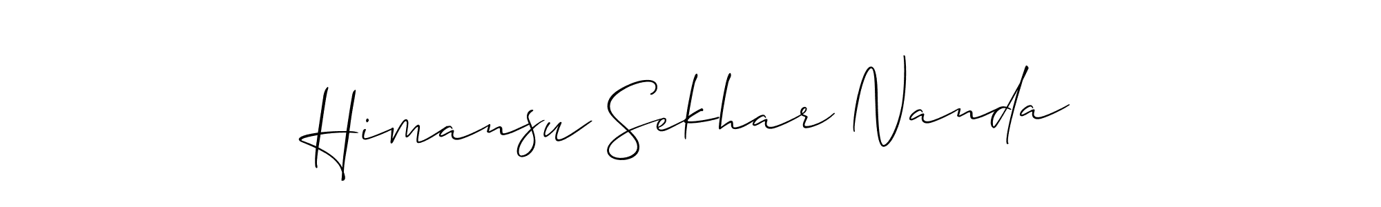 Design your own signature with our free online signature maker. With this signature software, you can create a handwritten (Allison_Script) signature for name Himansu Sekhar Nanda. Himansu Sekhar Nanda signature style 2 images and pictures png