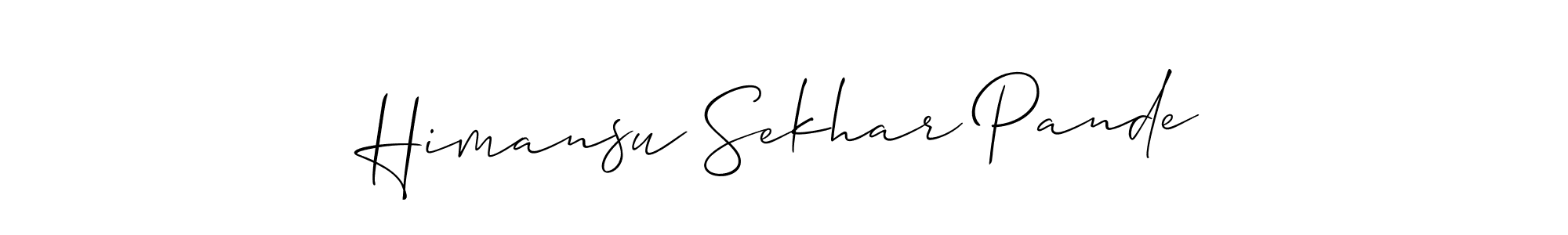 Also You can easily find your signature by using the search form. We will create Himansu Sekhar Pande name handwritten signature images for you free of cost using Allison_Script sign style. Himansu Sekhar Pande signature style 2 images and pictures png