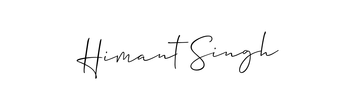 How to make Himant Singh name signature. Use Allison_Script style for creating short signs online. This is the latest handwritten sign. Himant Singh signature style 2 images and pictures png