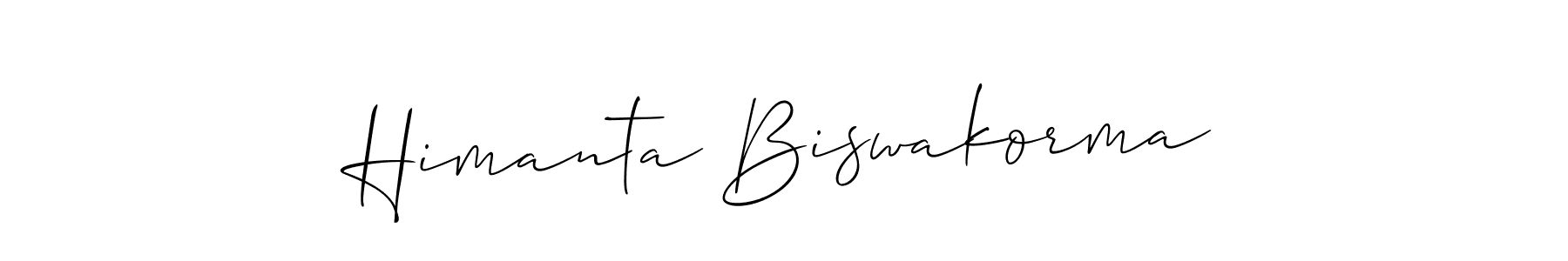 Create a beautiful signature design for name Himanta Biswakorma. With this signature (Allison_Script) fonts, you can make a handwritten signature for free. Himanta Biswakorma signature style 2 images and pictures png
