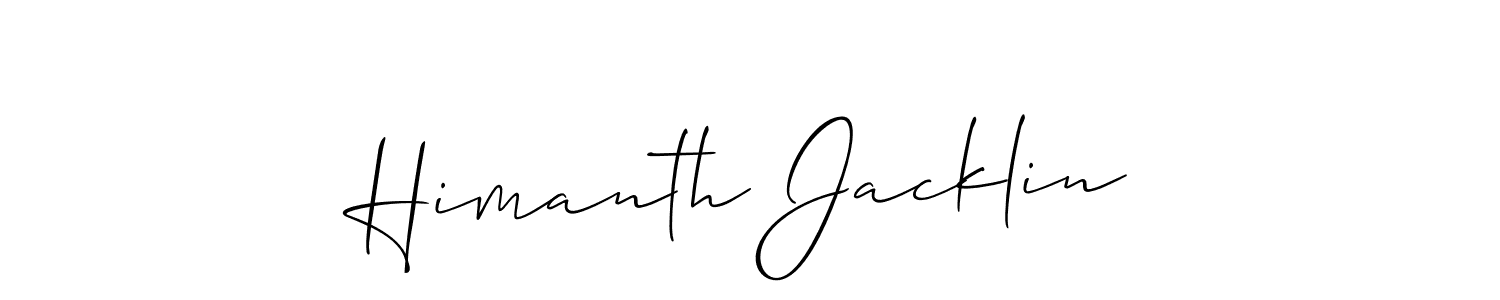 Use a signature maker to create a handwritten signature online. With this signature software, you can design (Allison_Script) your own signature for name Himanth Jacklin. Himanth Jacklin signature style 2 images and pictures png