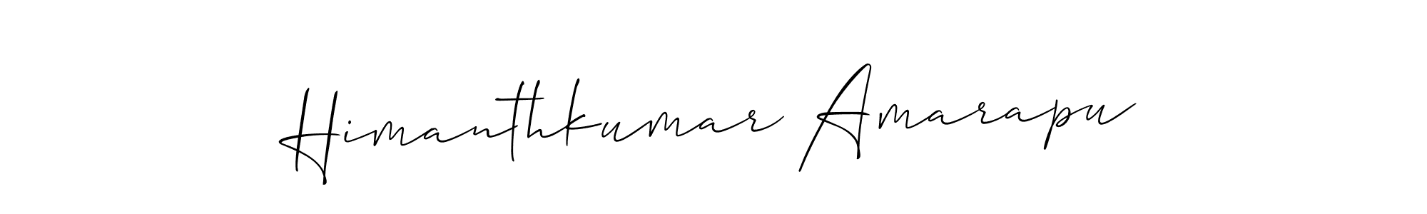 Create a beautiful signature design for name Himanthkumar Amarapu. With this signature (Allison_Script) fonts, you can make a handwritten signature for free. Himanthkumar Amarapu signature style 2 images and pictures png
