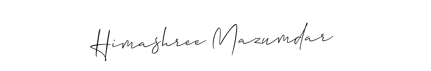 Allison_Script is a professional signature style that is perfect for those who want to add a touch of class to their signature. It is also a great choice for those who want to make their signature more unique. Get Himashree Mazumdar name to fancy signature for free. Himashree Mazumdar signature style 2 images and pictures png