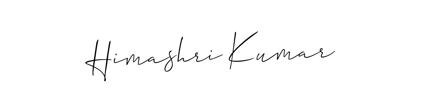 Also You can easily find your signature by using the search form. We will create Himashri Kumar name handwritten signature images for you free of cost using Allison_Script sign style. Himashri Kumar signature style 2 images and pictures png