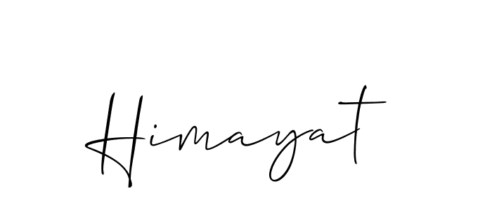 Create a beautiful signature design for name Himayat. With this signature (Allison_Script) fonts, you can make a handwritten signature for free. Himayat signature style 2 images and pictures png