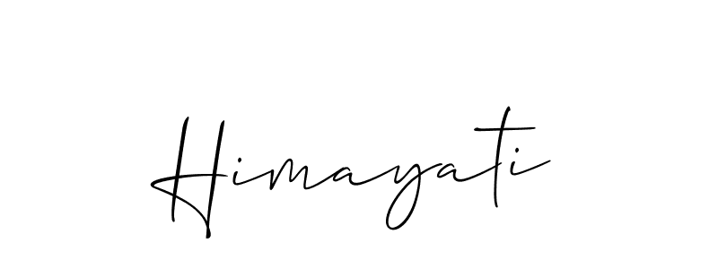 Make a short Himayati signature style. Manage your documents anywhere anytime using Allison_Script. Create and add eSignatures, submit forms, share and send files easily. Himayati signature style 2 images and pictures png