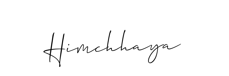 Allison_Script is a professional signature style that is perfect for those who want to add a touch of class to their signature. It is also a great choice for those who want to make their signature more unique. Get Himchhaya name to fancy signature for free. Himchhaya signature style 2 images and pictures png