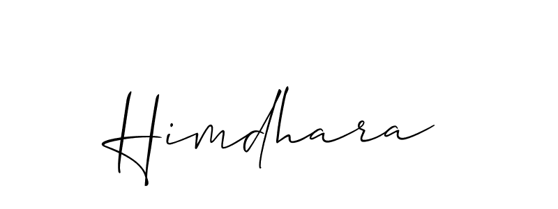 Design your own signature with our free online signature maker. With this signature software, you can create a handwritten (Allison_Script) signature for name Himdhara. Himdhara signature style 2 images and pictures png