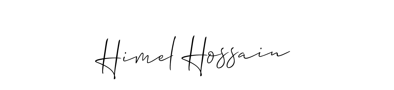 Also You can easily find your signature by using the search form. We will create Himel Hossain name handwritten signature images for you free of cost using Allison_Script sign style. Himel Hossain signature style 2 images and pictures png