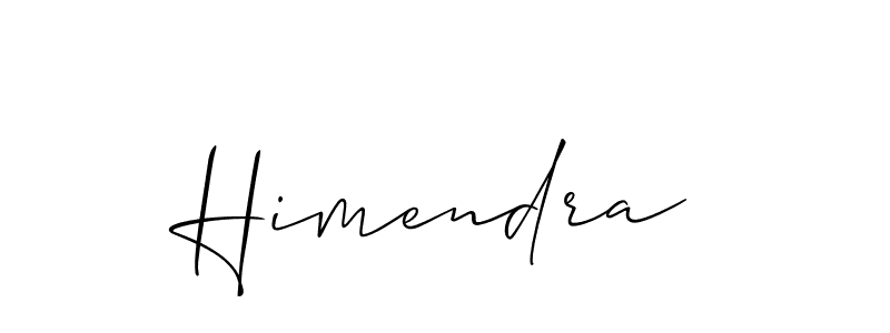 The best way (Allison_Script) to make a short signature is to pick only two or three words in your name. The name Himendra include a total of six letters. For converting this name. Himendra signature style 2 images and pictures png