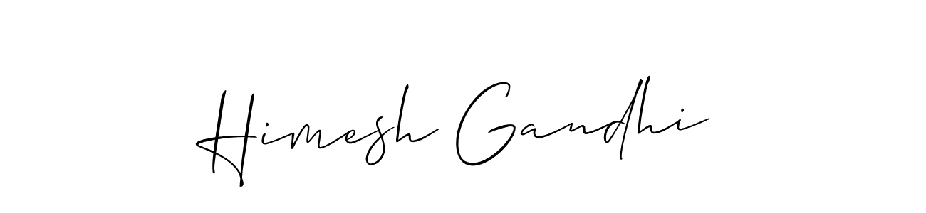 Allison_Script is a professional signature style that is perfect for those who want to add a touch of class to their signature. It is also a great choice for those who want to make their signature more unique. Get Himesh Gandhi name to fancy signature for free. Himesh Gandhi signature style 2 images and pictures png