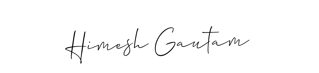 Also we have Himesh Gautam name is the best signature style. Create professional handwritten signature collection using Allison_Script autograph style. Himesh Gautam signature style 2 images and pictures png