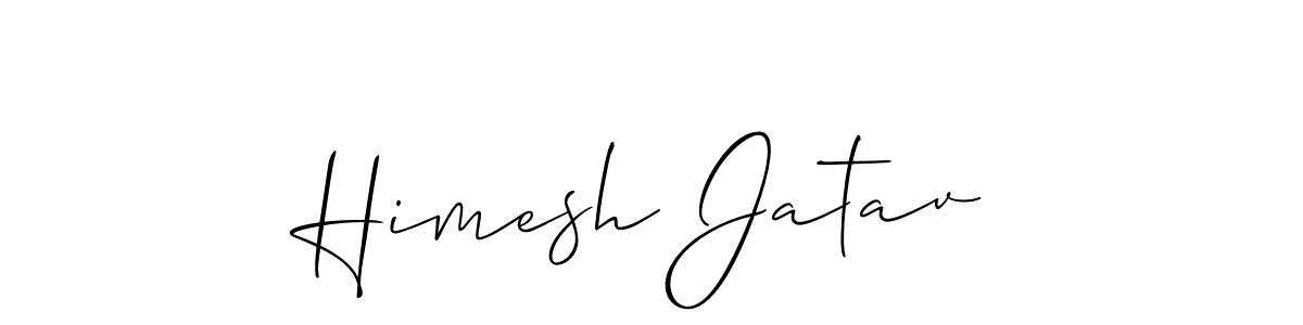 How to make Himesh Jatav name signature. Use Allison_Script style for creating short signs online. This is the latest handwritten sign. Himesh Jatav signature style 2 images and pictures png