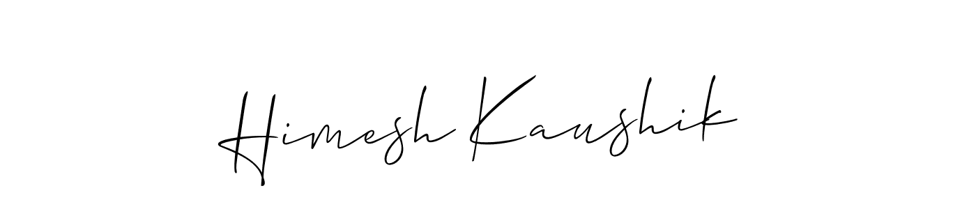 if you are searching for the best signature style for your name Himesh Kaushik. so please give up your signature search. here we have designed multiple signature styles  using Allison_Script. Himesh Kaushik signature style 2 images and pictures png