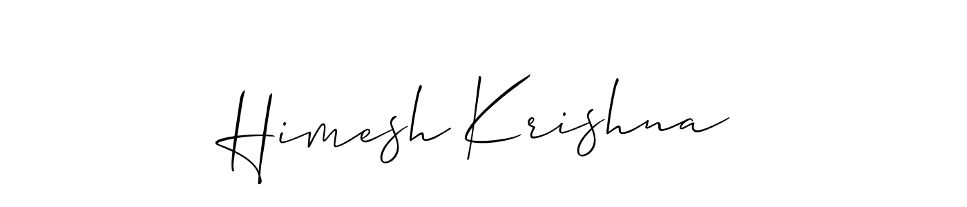 Design your own signature with our free online signature maker. With this signature software, you can create a handwritten (Allison_Script) signature for name Himesh Krishna. Himesh Krishna signature style 2 images and pictures png