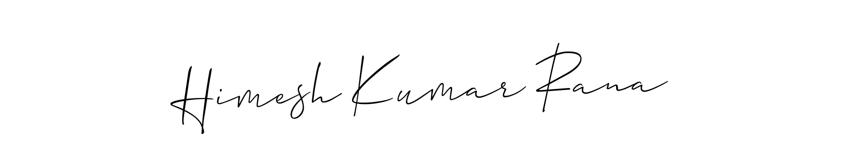 How to make Himesh Kumar Rana signature? Allison_Script is a professional autograph style. Create handwritten signature for Himesh Kumar Rana name. Himesh Kumar Rana signature style 2 images and pictures png