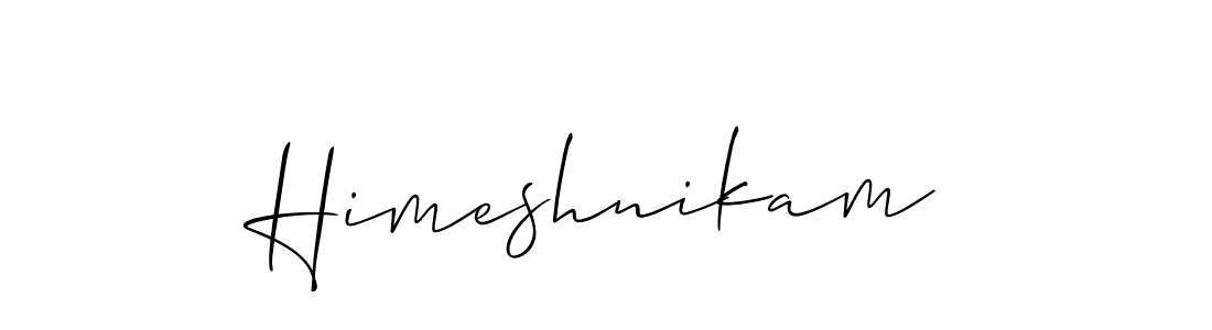 Make a beautiful signature design for name Himeshnikam. With this signature (Allison_Script) style, you can create a handwritten signature for free. Himeshnikam signature style 2 images and pictures png