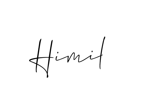 if you are searching for the best signature style for your name Himil. so please give up your signature search. here we have designed multiple signature styles  using Allison_Script. Himil signature style 2 images and pictures png