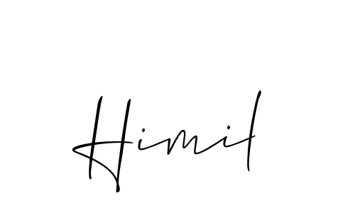 You should practise on your own different ways (Allison_Script) to write your name (Himil) in signature. don't let someone else do it for you. Himil signature style 2 images and pictures png