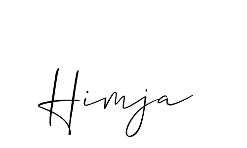 Design your own signature with our free online signature maker. With this signature software, you can create a handwritten (Allison_Script) signature for name Himja. Himja signature style 2 images and pictures png