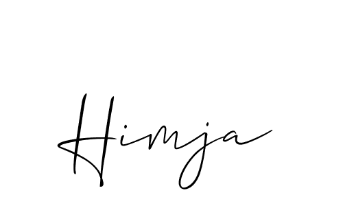 Design your own signature with our free online signature maker. With this signature software, you can create a handwritten (Allison_Script) signature for name Himja. Himja signature style 2 images and pictures png