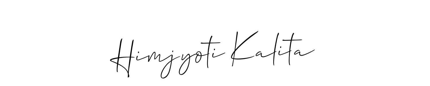 Make a beautiful signature design for name Himjyoti Kalita. With this signature (Allison_Script) style, you can create a handwritten signature for free. Himjyoti Kalita signature style 2 images and pictures png