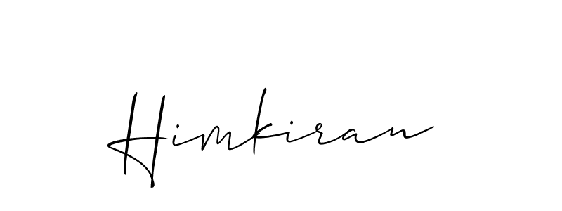 Use a signature maker to create a handwritten signature online. With this signature software, you can design (Allison_Script) your own signature for name Himkiran. Himkiran signature style 2 images and pictures png