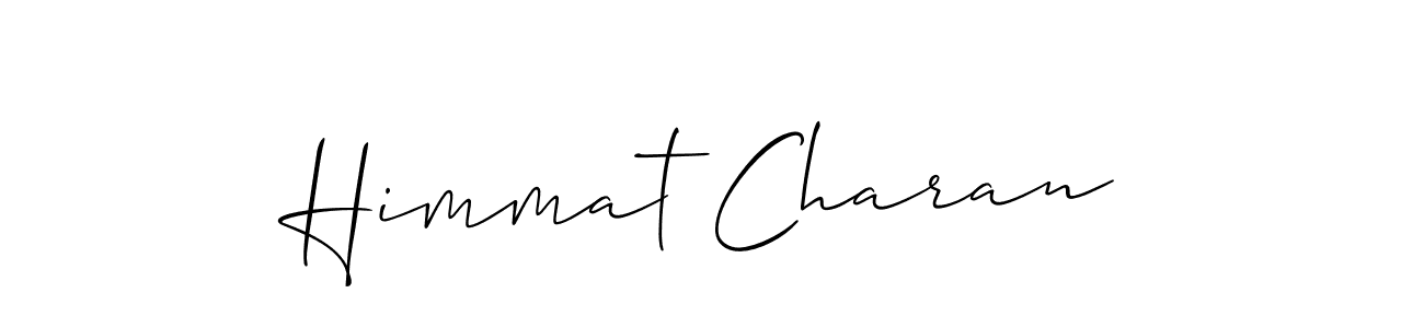 How to make Himmat Charan name signature. Use Allison_Script style for creating short signs online. This is the latest handwritten sign. Himmat Charan signature style 2 images and pictures png