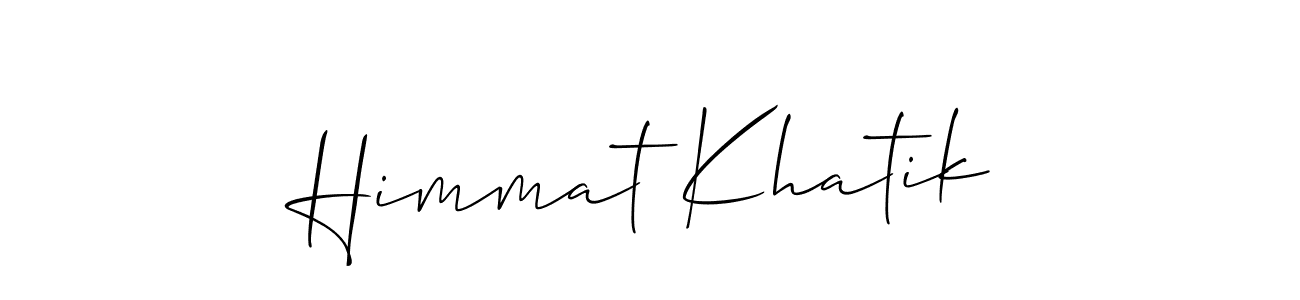 Himmat Khatik stylish signature style. Best Handwritten Sign (Allison_Script) for my name. Handwritten Signature Collection Ideas for my name Himmat Khatik. Himmat Khatik signature style 2 images and pictures png