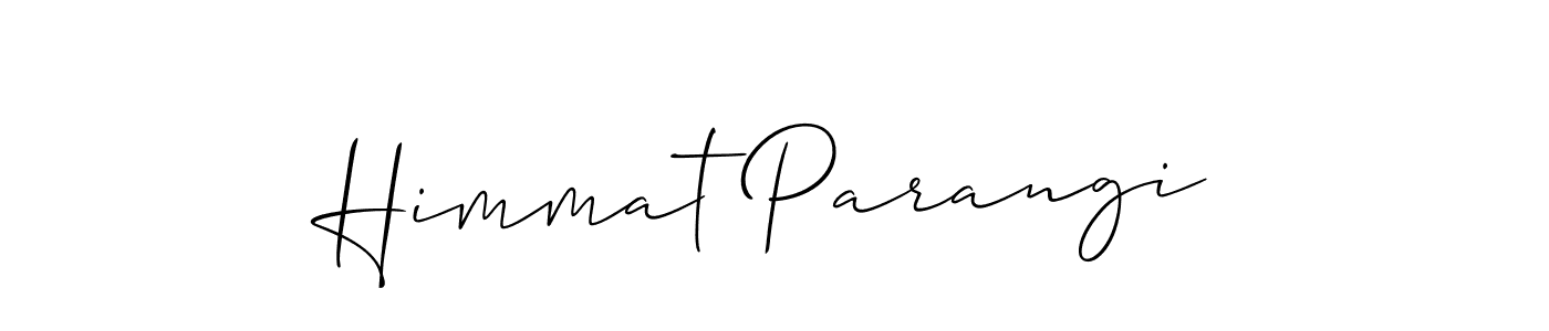 if you are searching for the best signature style for your name Himmat Parangi. so please give up your signature search. here we have designed multiple signature styles  using Allison_Script. Himmat Parangi signature style 2 images and pictures png