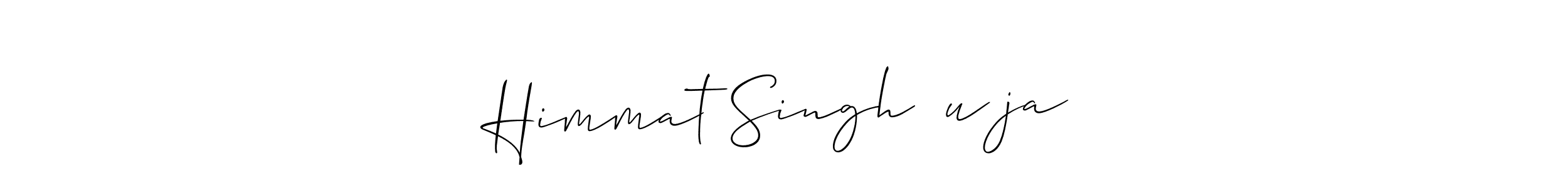 Create a beautiful signature design for name Himmat Singh ᎶuᏒjaᏒ. With this signature (Allison_Script) fonts, you can make a handwritten signature for free. Himmat Singh ᎶuᏒjaᏒ signature style 2 images and pictures png