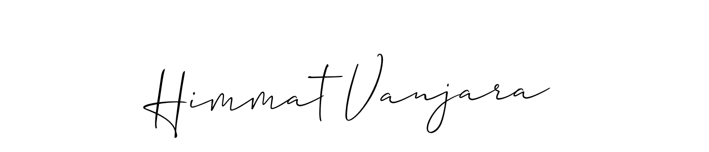 Design your own signature with our free online signature maker. With this signature software, you can create a handwritten (Allison_Script) signature for name Himmat Vanjara. Himmat Vanjara signature style 2 images and pictures png