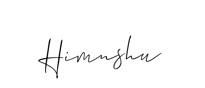 How to make Himnshu name signature. Use Allison_Script style for creating short signs online. This is the latest handwritten sign. Himnshu signature style 2 images and pictures png