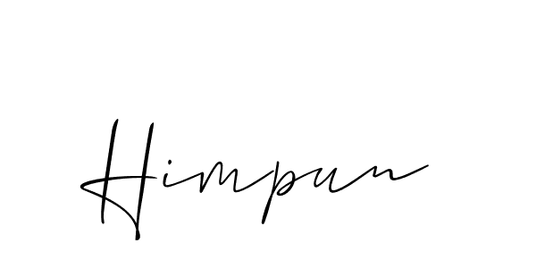 How to make Himpun name signature. Use Allison_Script style for creating short signs online. This is the latest handwritten sign. Himpun signature style 2 images and pictures png