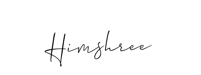 Similarly Allison_Script is the best handwritten signature design. Signature creator online .You can use it as an online autograph creator for name Himshree. Himshree signature style 2 images and pictures png