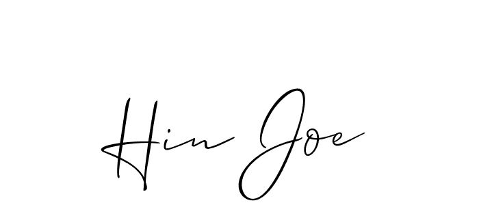 You should practise on your own different ways (Allison_Script) to write your name (Hin Joe) in signature. don't let someone else do it for you. Hin Joe signature style 2 images and pictures png