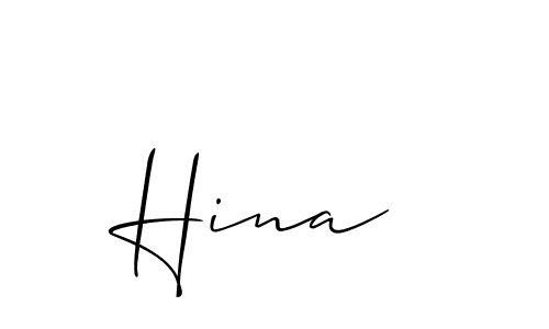 Also we have Hina  name is the best signature style. Create professional handwritten signature collection using Allison_Script autograph style. Hina  signature style 2 images and pictures png