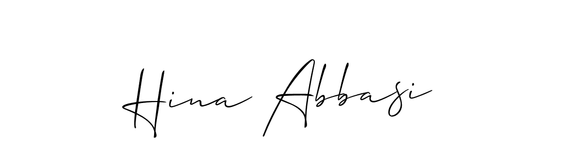if you are searching for the best signature style for your name Hina Abbasi. so please give up your signature search. here we have designed multiple signature styles  using Allison_Script. Hina Abbasi signature style 2 images and pictures png