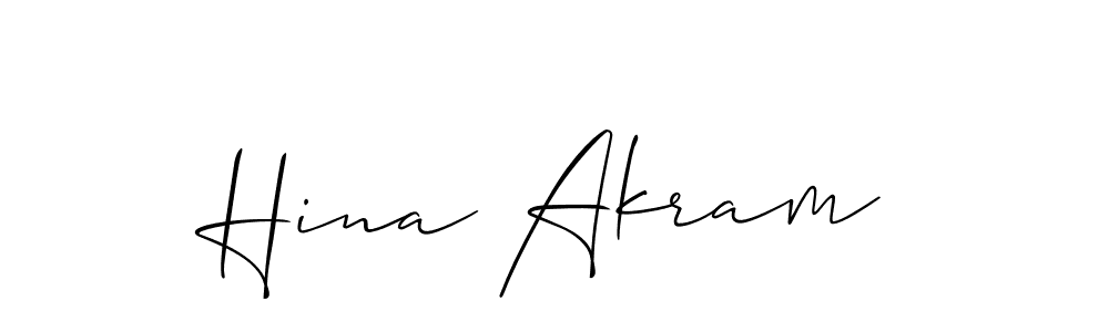 Create a beautiful signature design for name Hina Akram. With this signature (Allison_Script) fonts, you can make a handwritten signature for free. Hina Akram signature style 2 images and pictures png