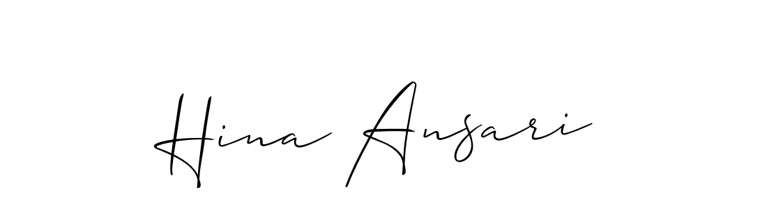 This is the best signature style for the Hina Ansari name. Also you like these signature font (Allison_Script). Mix name signature. Hina Ansari signature style 2 images and pictures png