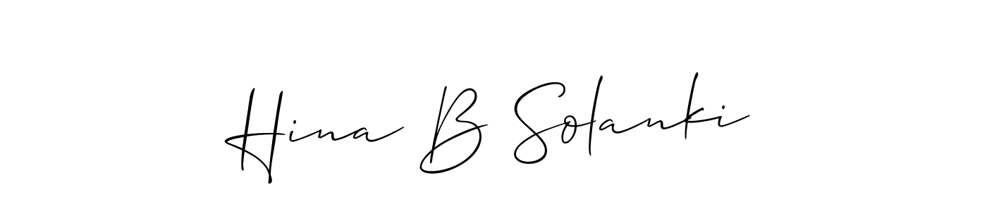 Similarly Allison_Script is the best handwritten signature design. Signature creator online .You can use it as an online autograph creator for name Hina B Solanki. Hina B Solanki signature style 2 images and pictures png