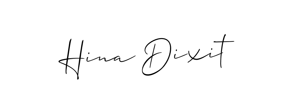 Use a signature maker to create a handwritten signature online. With this signature software, you can design (Allison_Script) your own signature for name Hina Dixit. Hina Dixit signature style 2 images and pictures png