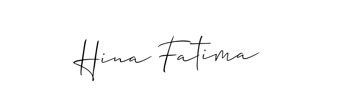 Also we have Hina Fatima name is the best signature style. Create professional handwritten signature collection using Allison_Script autograph style. Hina Fatima signature style 2 images and pictures png