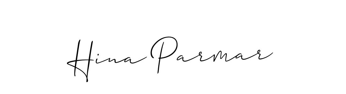 Also we have Hina Parmar name is the best signature style. Create professional handwritten signature collection using Allison_Script autograph style. Hina Parmar signature style 2 images and pictures png