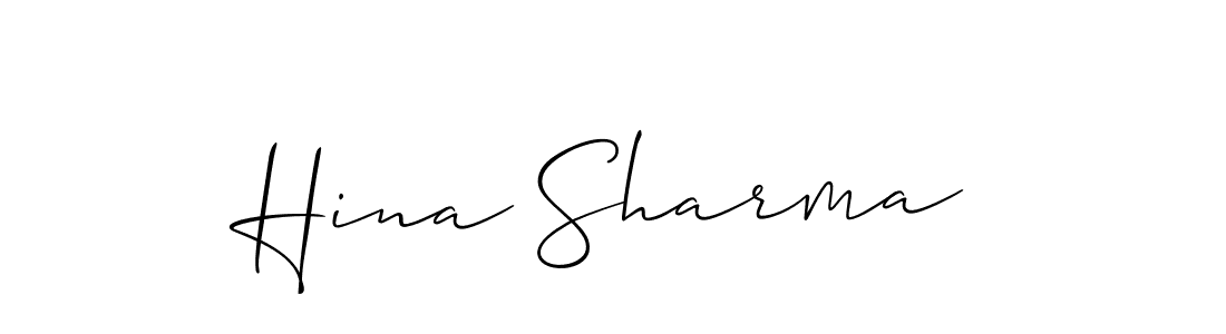 How to make Hina Sharma signature? Allison_Script is a professional autograph style. Create handwritten signature for Hina Sharma name. Hina Sharma signature style 2 images and pictures png