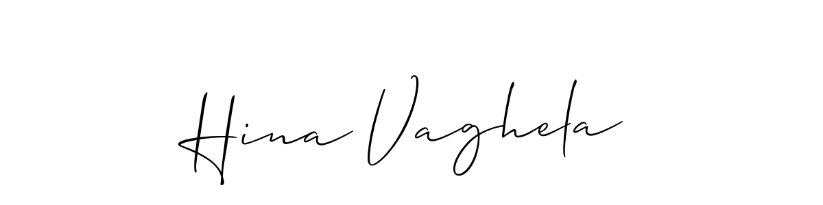 How to make Hina Vaghela signature? Allison_Script is a professional autograph style. Create handwritten signature for Hina Vaghela name. Hina Vaghela signature style 2 images and pictures png