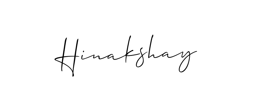 Create a beautiful signature design for name Hinakshay. With this signature (Allison_Script) fonts, you can make a handwritten signature for free. Hinakshay signature style 2 images and pictures png