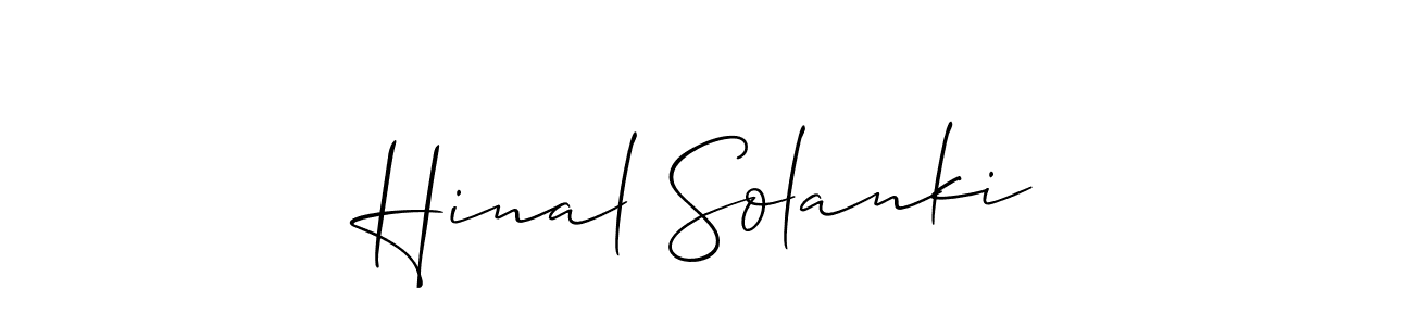 Hinal Solanki stylish signature style. Best Handwritten Sign (Allison_Script) for my name. Handwritten Signature Collection Ideas for my name Hinal Solanki. Hinal Solanki signature style 2 images and pictures png