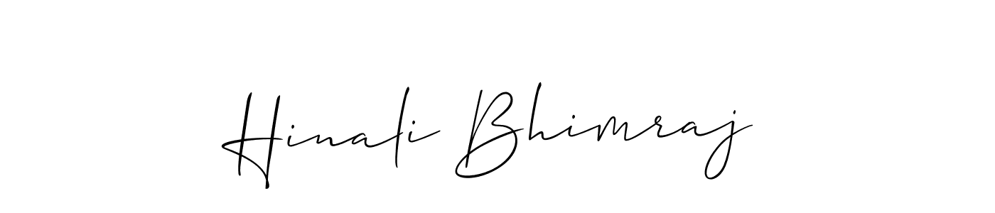 if you are searching for the best signature style for your name Hinali Bhimraj. so please give up your signature search. here we have designed multiple signature styles  using Allison_Script. Hinali Bhimraj signature style 2 images and pictures png